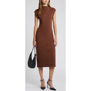 OPEN EDIT Smooth Edit Funnel Neck Midi Dress ❤️IN STORES❤️NWT❤️